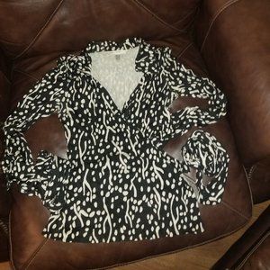 Diane von Furstenberg Jill Wrap Top Size 4